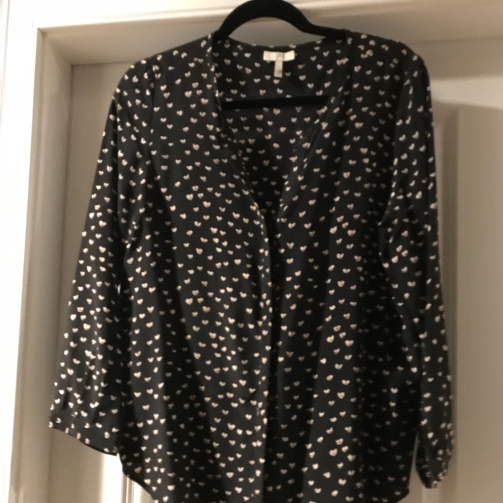 Joie silk V neck blouse.